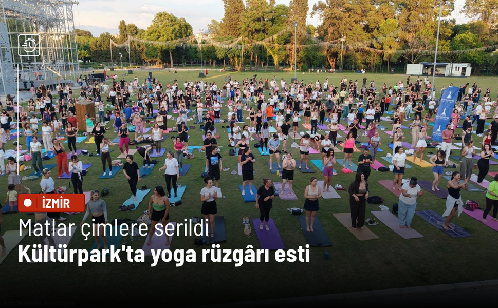 Matlar çimlere serildi: Kültürpark'ta yoga rüzgârı esti