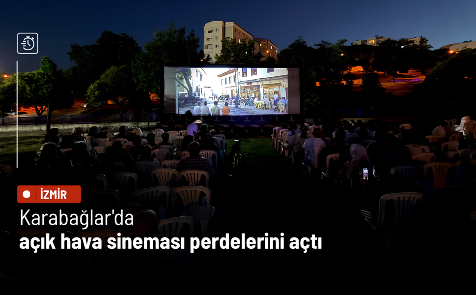 Karabağlar'da açık hava sineması perdelerini açtı