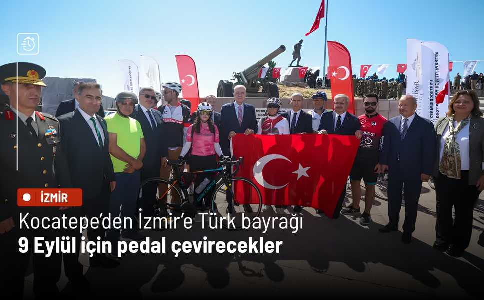 Kocatepe’den İzmir’e Türk bayrağı: 9 Eylül için pedal çevirecekler