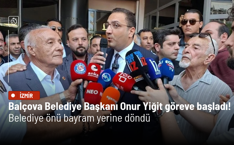 Balçova Belediye Başkanı Onur Yiğit göreve başladı! Belediye önü bayram yerine döndü