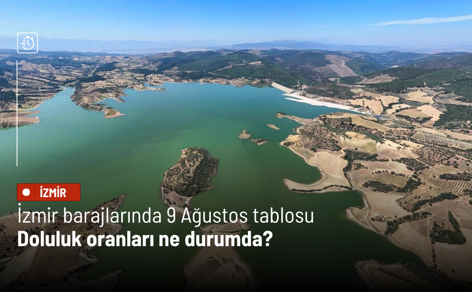İzmir barajlarında 9 Ağustos tablosu: Doluluk oranları ne durumda?