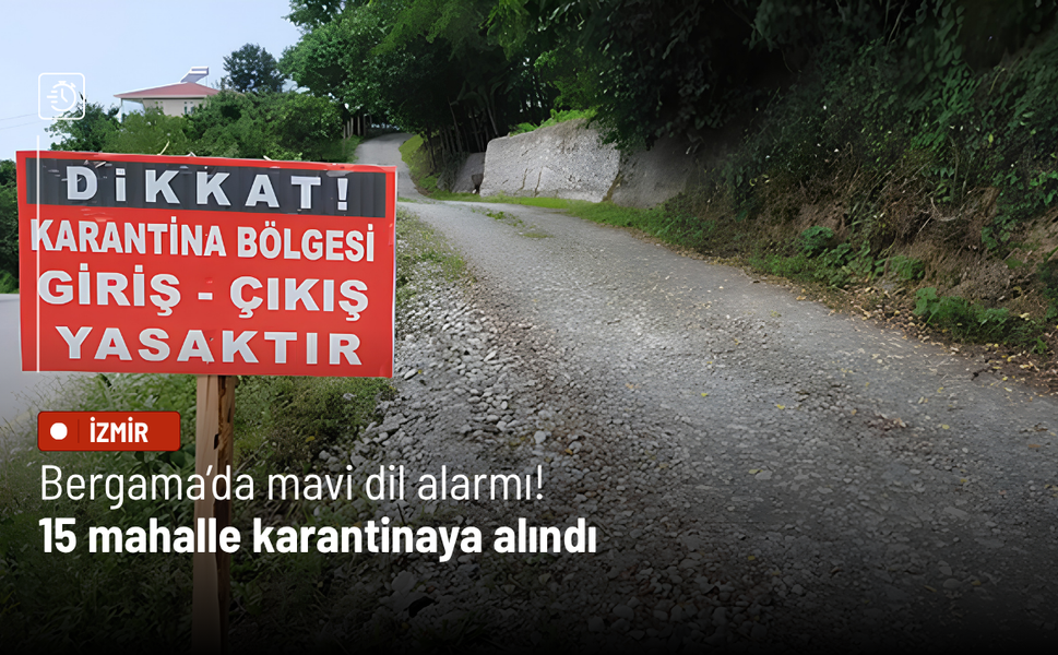 Bergama’da mavi dil alarmı! 15 mahalle karantinaya alındı