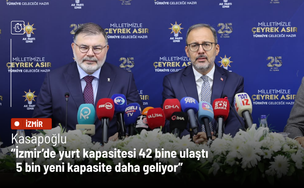 Kasapoğlu: İzmir’de yurt kapasitesi 42 bine ulaştı, 5 bin yeni kapasite daha geliyor