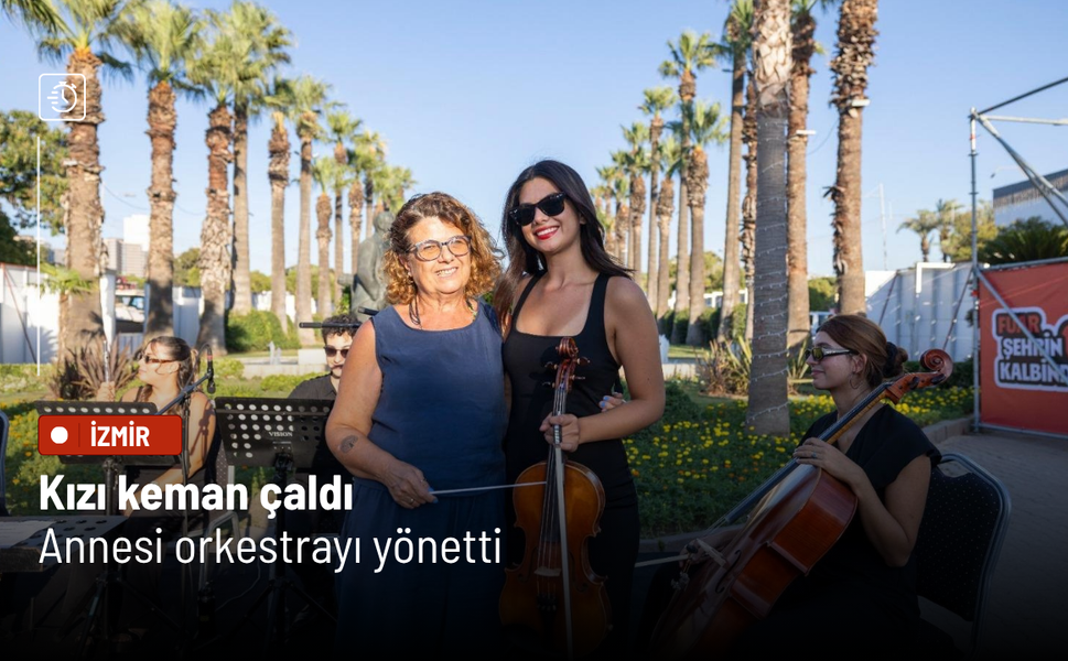 Kızı keman çaldı, annesi orkestrayı yönetti