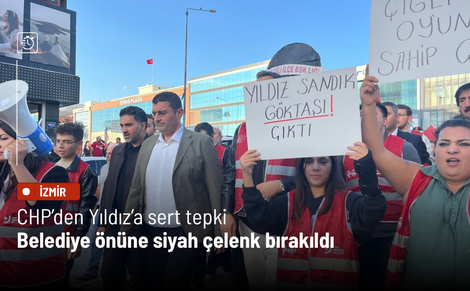 CHP’den Yıldız’a sert tepki: Belediye önüne siyah çelenk bırakıldı