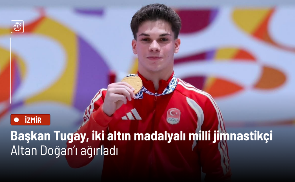 Başkan Tugay, iki altın madalyalı milli jimnastikçi Altan Doğan’ı ağırladı