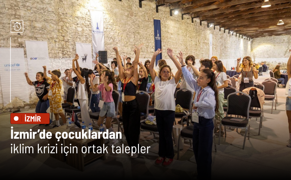 İzmir’de çocuklardan iklim krizi için ortak talepler