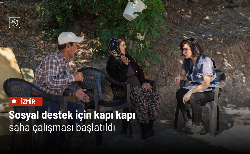 İzmir’de sosyal destek için kapı kapı saha çalışması başlatıldı