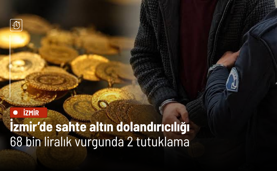 İzmir’de sahte altın dolandırıcılığı: 68 bin liralık vurgunda 2 tutuklama