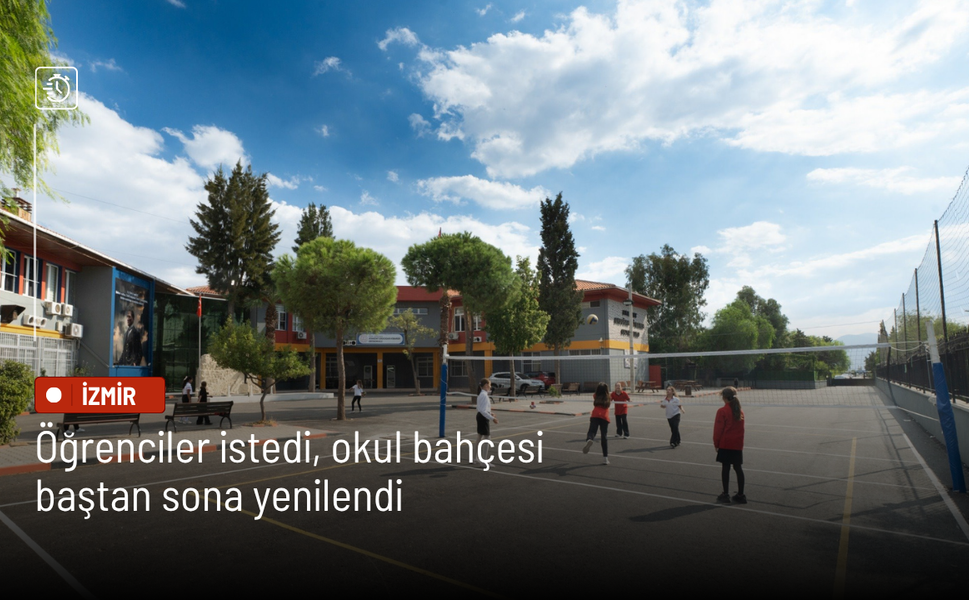 Öğrenciler istedi, okul bahçesi baştan sona yenilendi