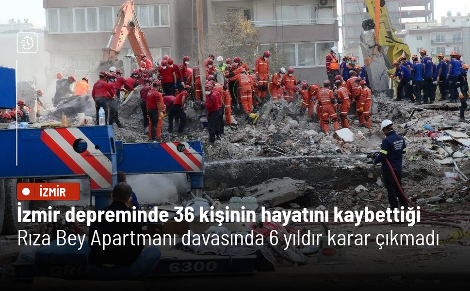 İzmir depreminde 36 kişinin hayatını kaybettiği Rıza Bey Apartmanı davasında 6 yıldır karar çıkmadı