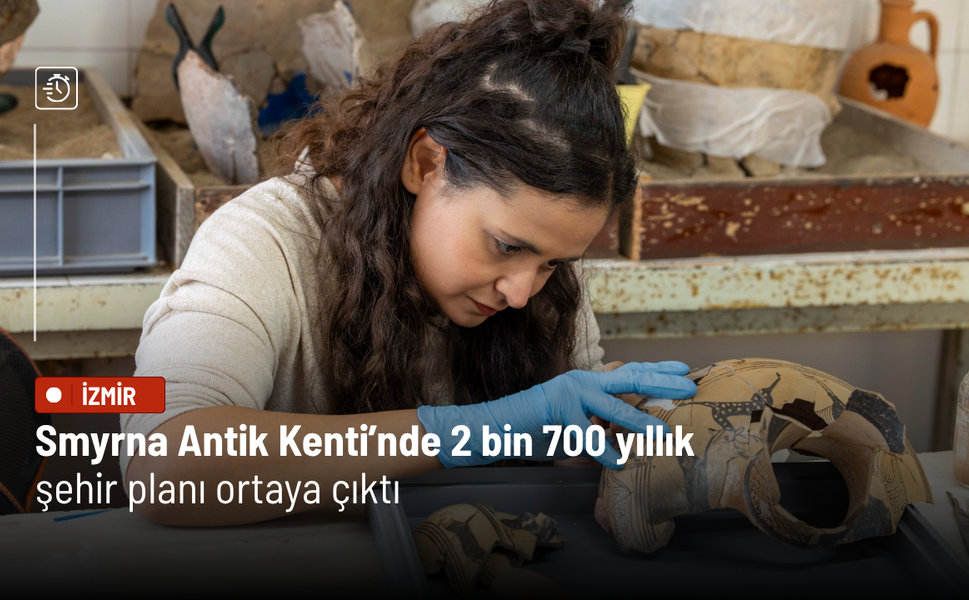 Smyrna Antik Kenti’nde 2 bin 700 yıllık şehir planı ortaya çıktı