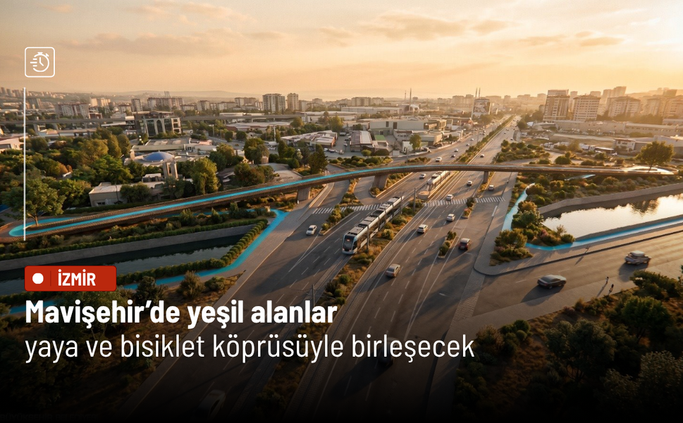 Mavişehir’de yeşil alanlar yaya ve bisiklet köprüsüyle birleşecek