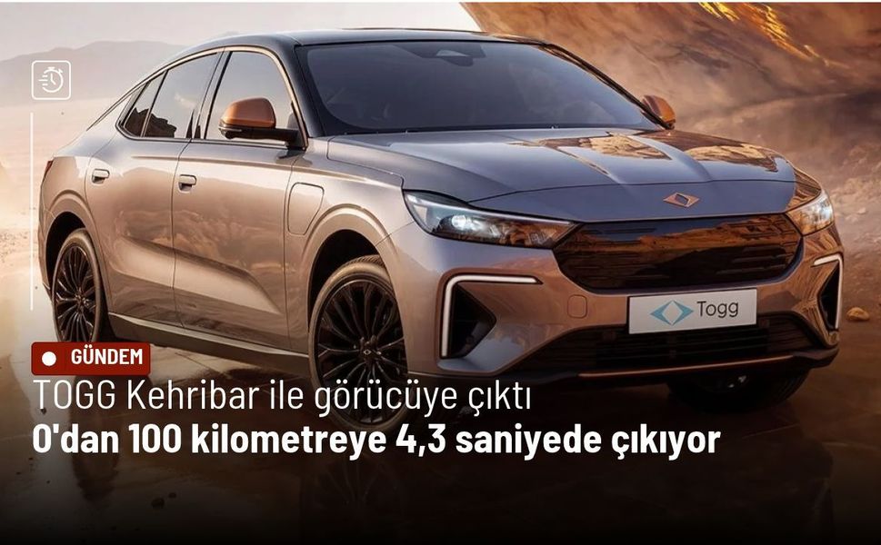 TOGG'un Kehribar'ı; 0'dan 100 kilometreye 4,3 saniyede çıkıyor