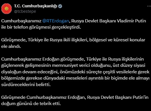 Cumhurbaşkanı Erdoğan Ve Putin Arasında Telefon Görüşmesi4