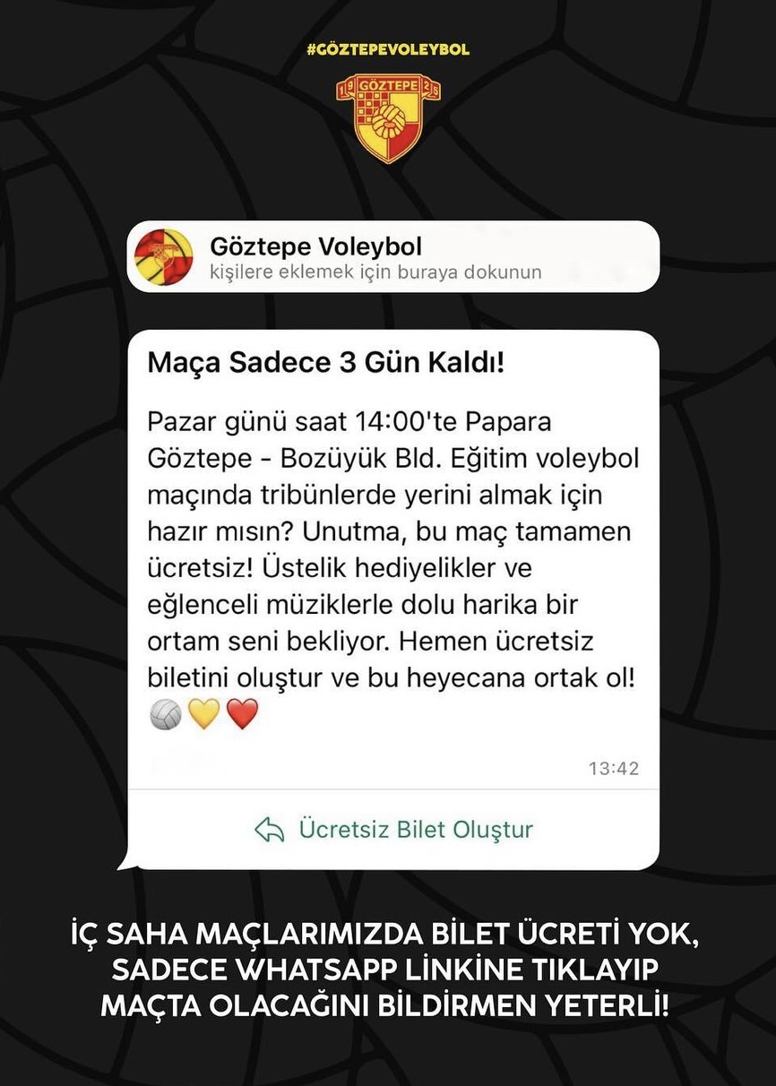 Göztepe Voleybol'dan Taraftara Müjde İç Saha Maçları Ücretsiz-1