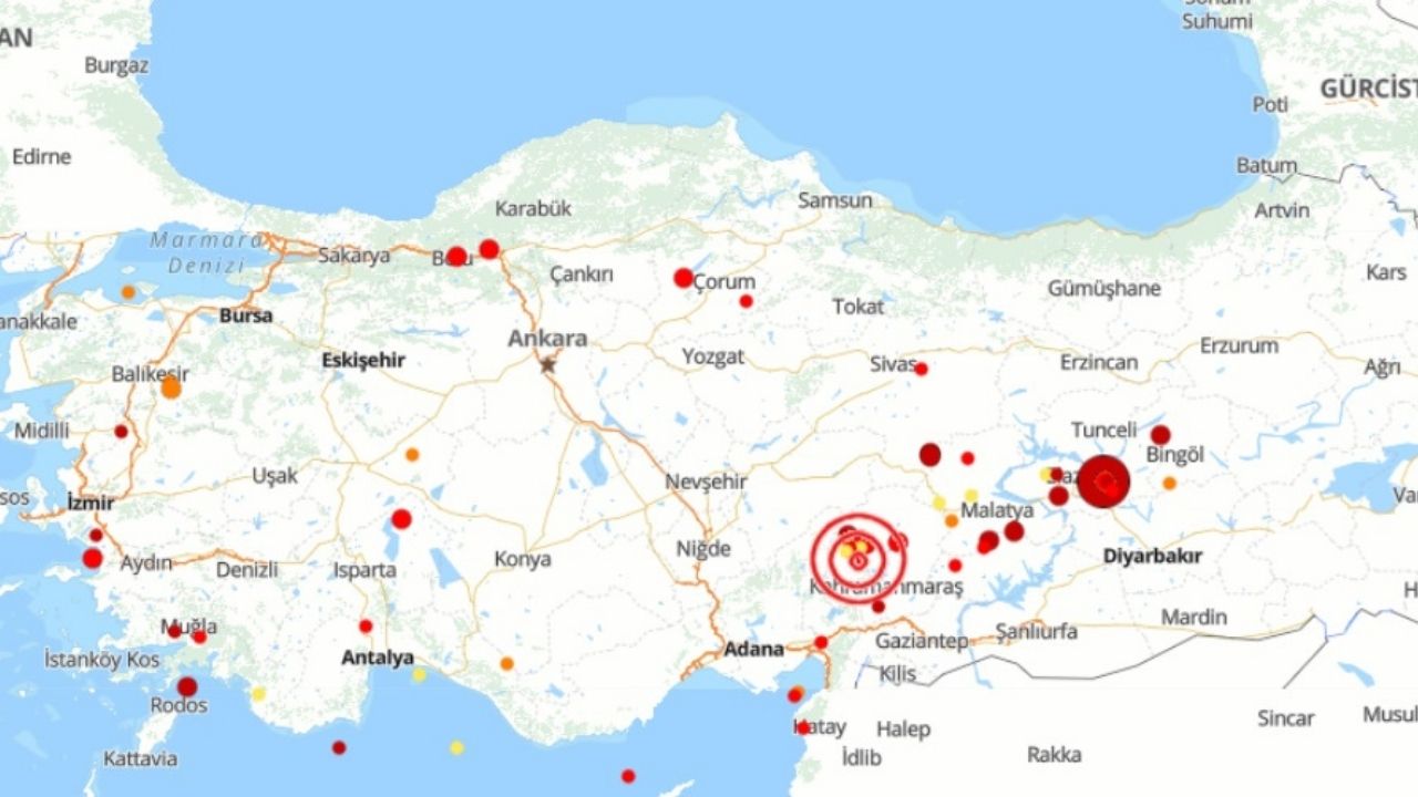 Deprem Haritası 9 Kasım