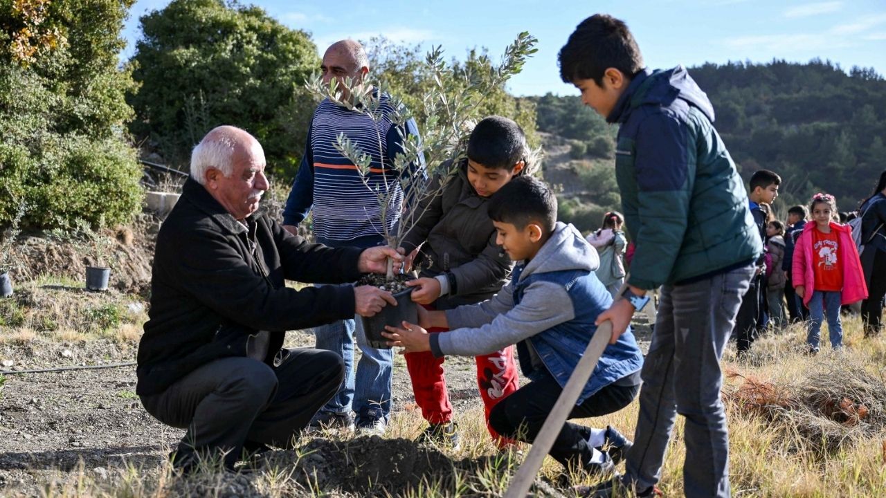 İzmir Bornova'da Öğretmenler Günü'ne Anlamlı Zeytin Fidanı Hediyesi (2)