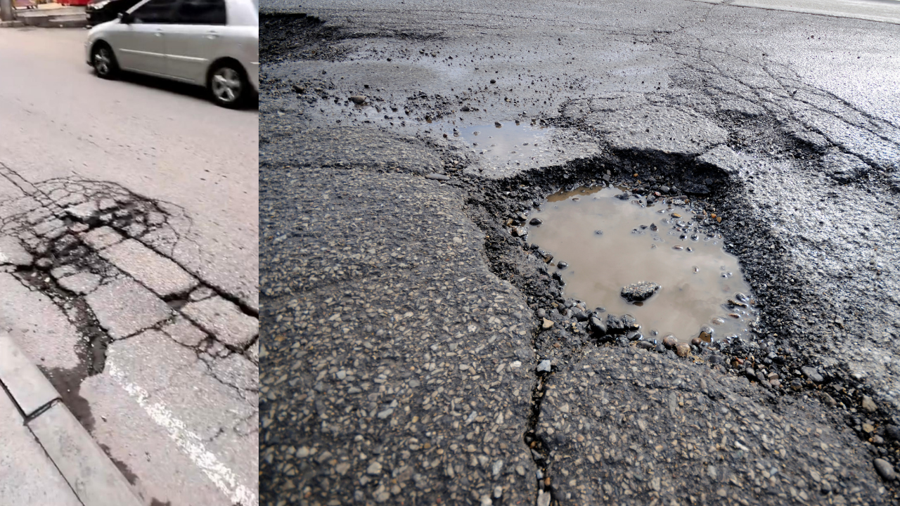 İzmir Buca'da Kazaya Davetiye Çıkaran Yol 3 Yıldır Kaderine Terk Edilmiş Durumda! (1)