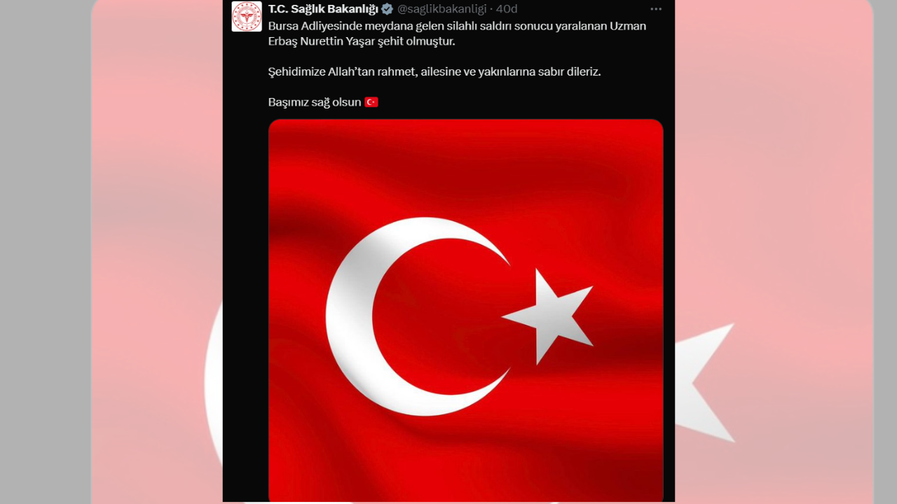 Sağlık Bakanlığı Şehit Tweet