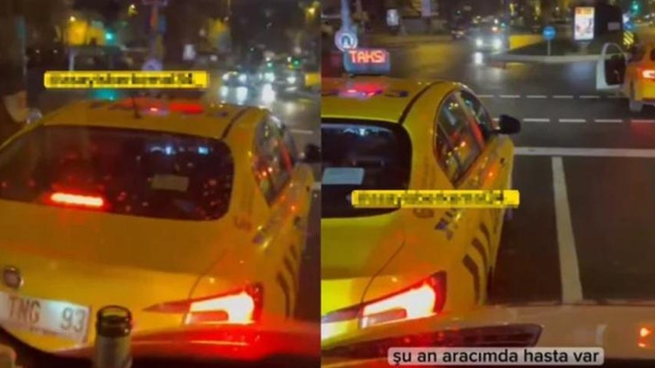 Ambulansa Yol Vermeyen Taksi
