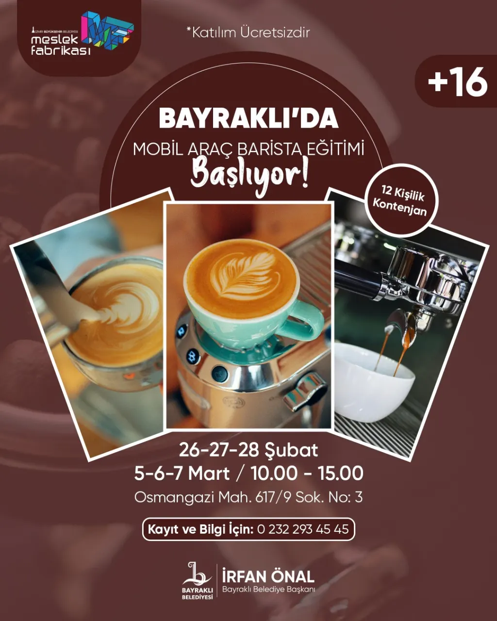 Bayraklı Belediyesinden Ücretsiz ‘Barista’ Kursu (1)