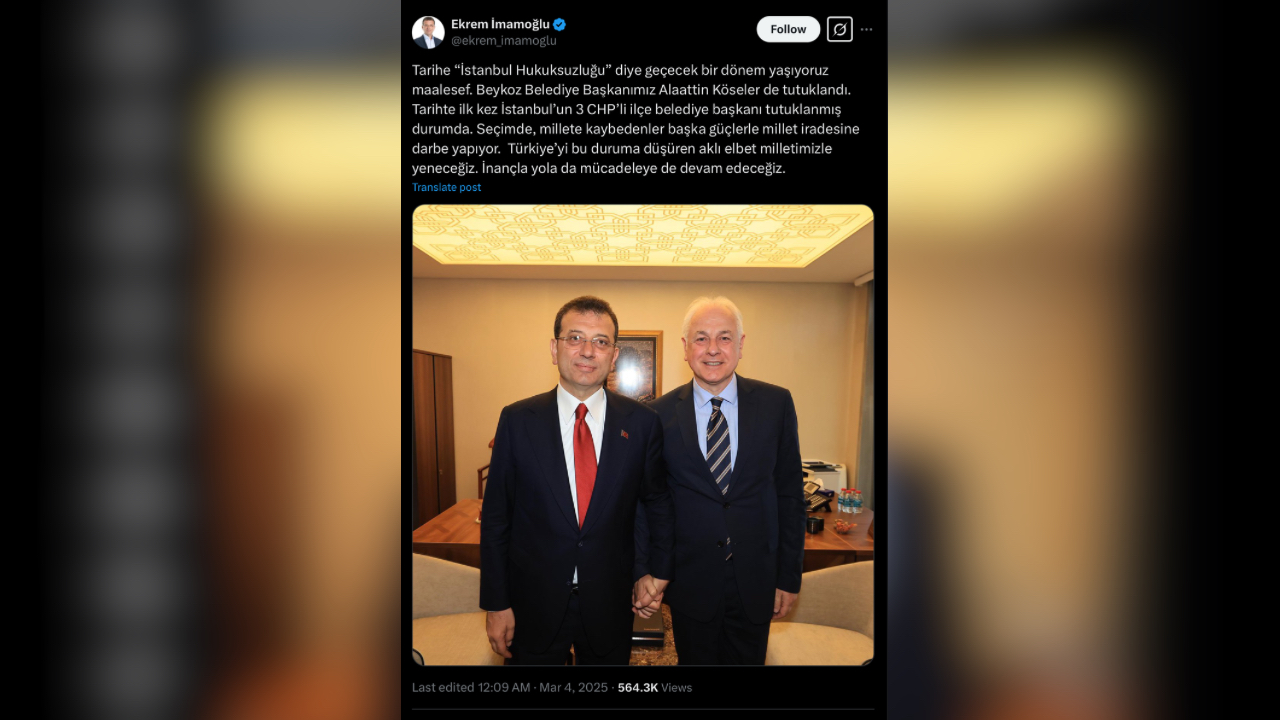 Imamoğlu Beykoz Tepki