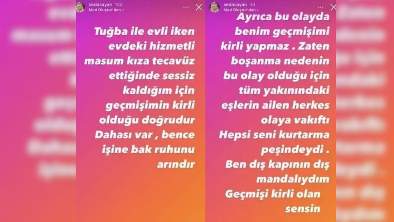 Seda Sayan'in İddi̇alari