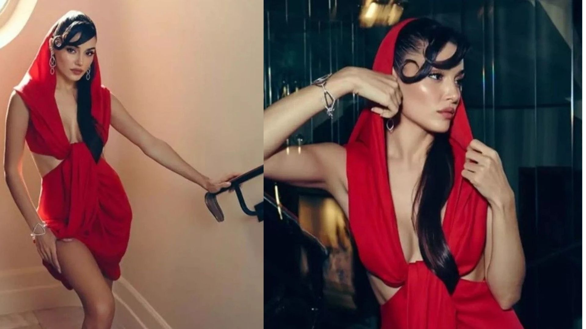 Hande Erçel Cannes’da Fırtına Gibi Esti! Süper Mini Elbiseleri Olay Yarattı (2)