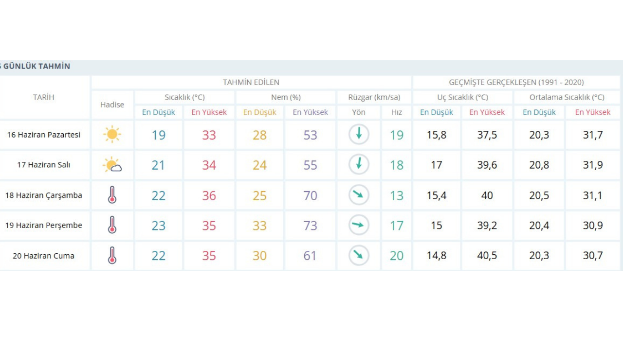 16 Haziran Haftalık Rapor