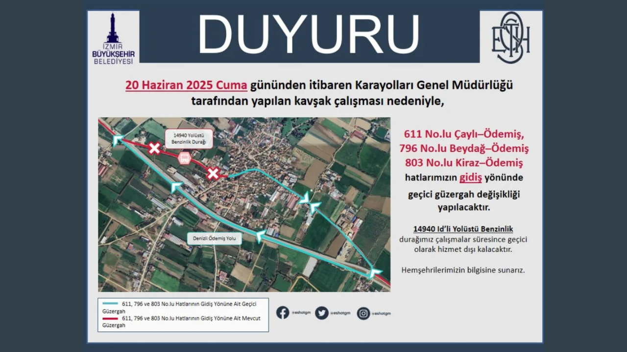 Yol Güzergahı Duyurusu