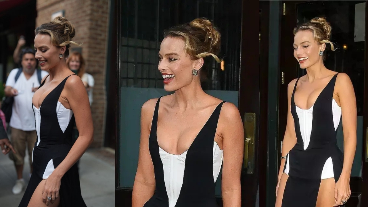 Margot Robbie, Yırtmaçlı Elbisesiyle Göz Kamaştırdı! (1)