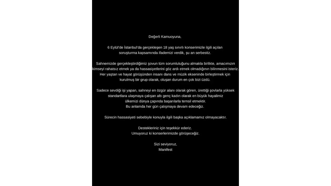 Savcılık Soruşturmasının Ardından Manifest'ten Ilk Açıklama (2)