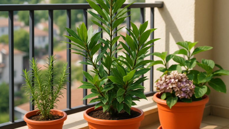 balkonda fesleğen reyhan