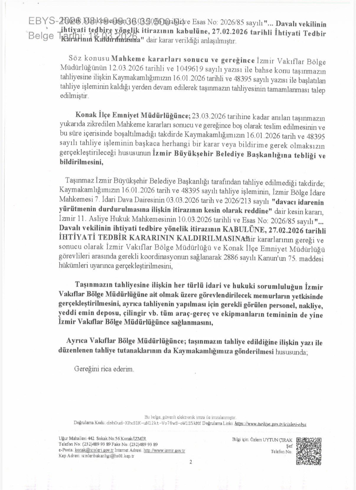 Meslek Fabrikası’nda tahliye krizi: Tugay’dan sert çıkış