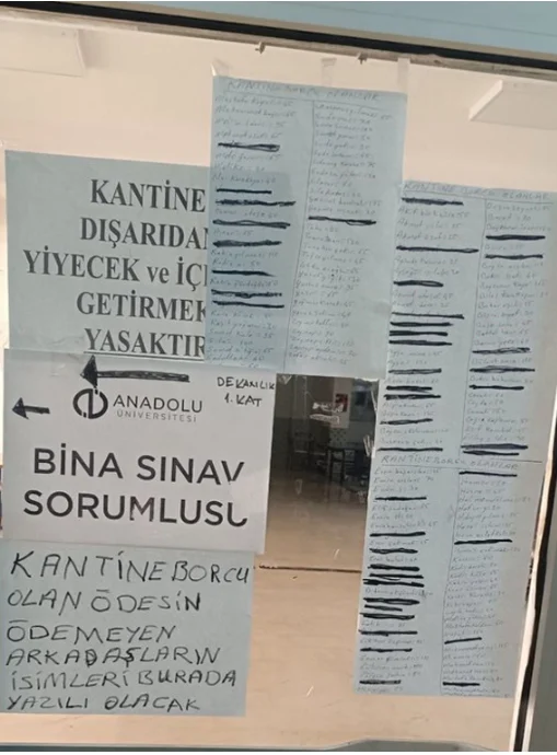 Kantine Borclu Ogrenciler Universitede Ifsa Edildi