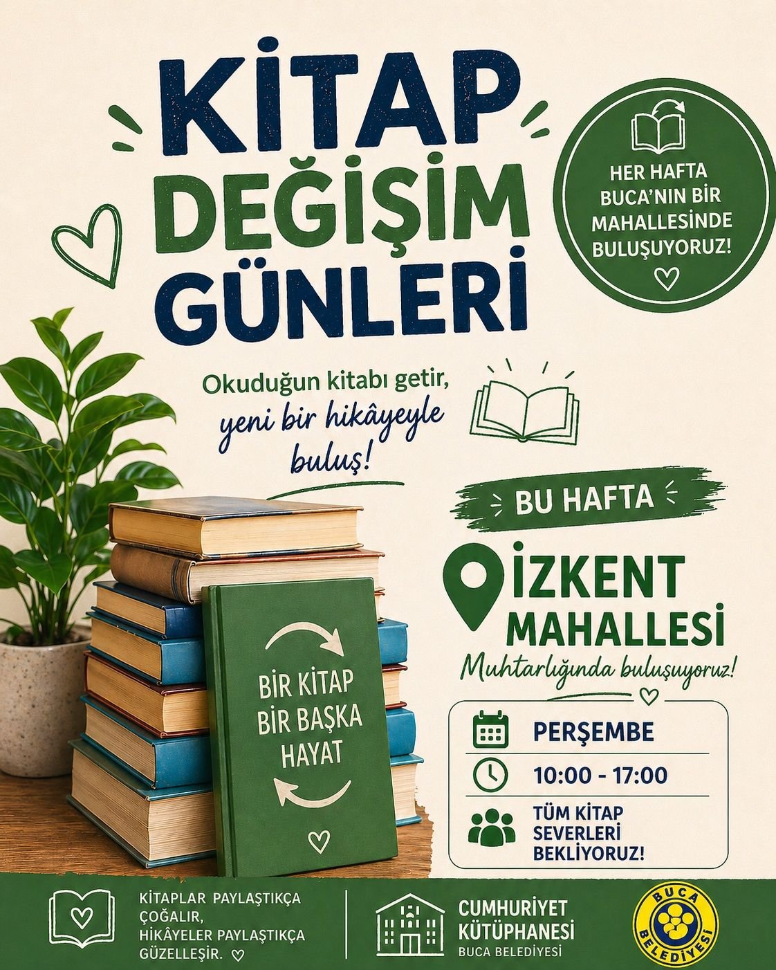 Buca Belediyesi Kitap Değişim Günleri Tasarım