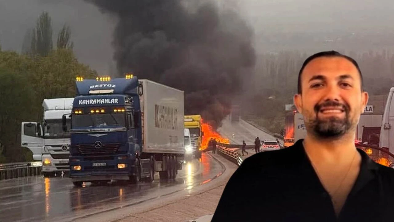 Kazada araç alev alev yandı: İş insanı hayatını kaybetti