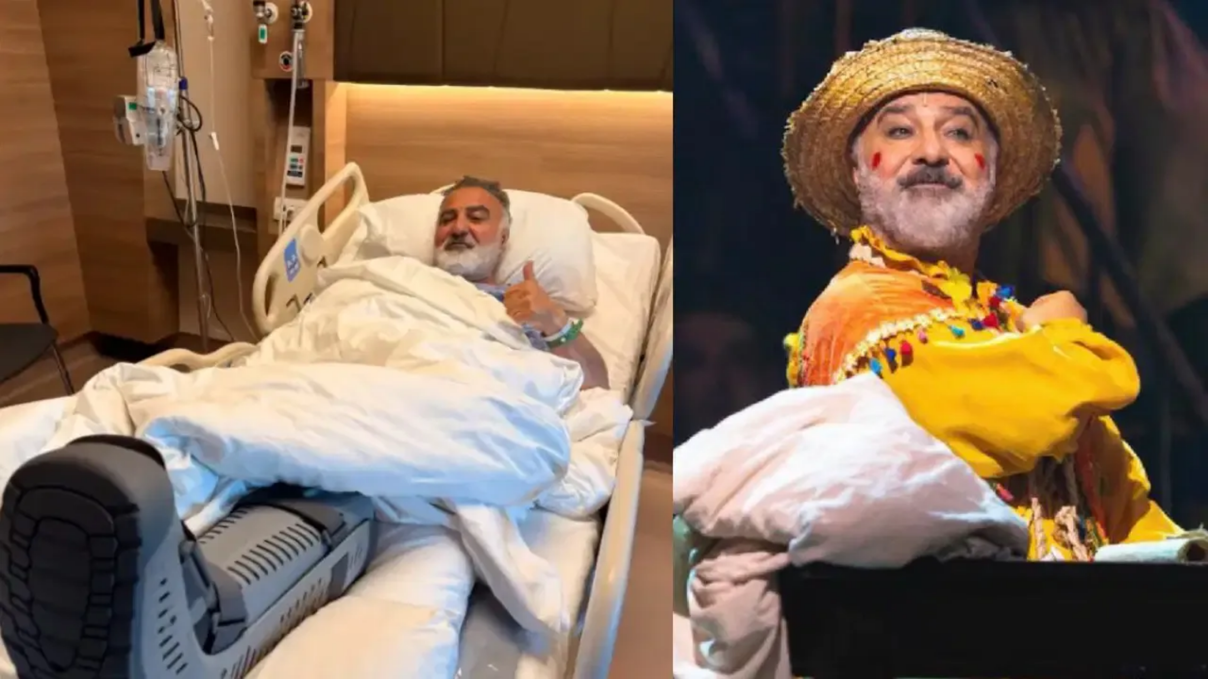 Cengiz Bozkurt'un sahnede aşil tendonu koptu