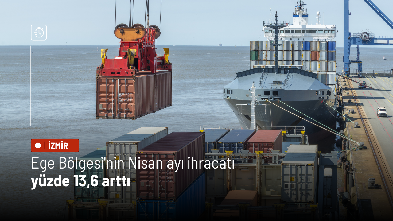 Ege Bölgesi'nin Nisan ayı ihracatı yüzde 13,6 arttı
