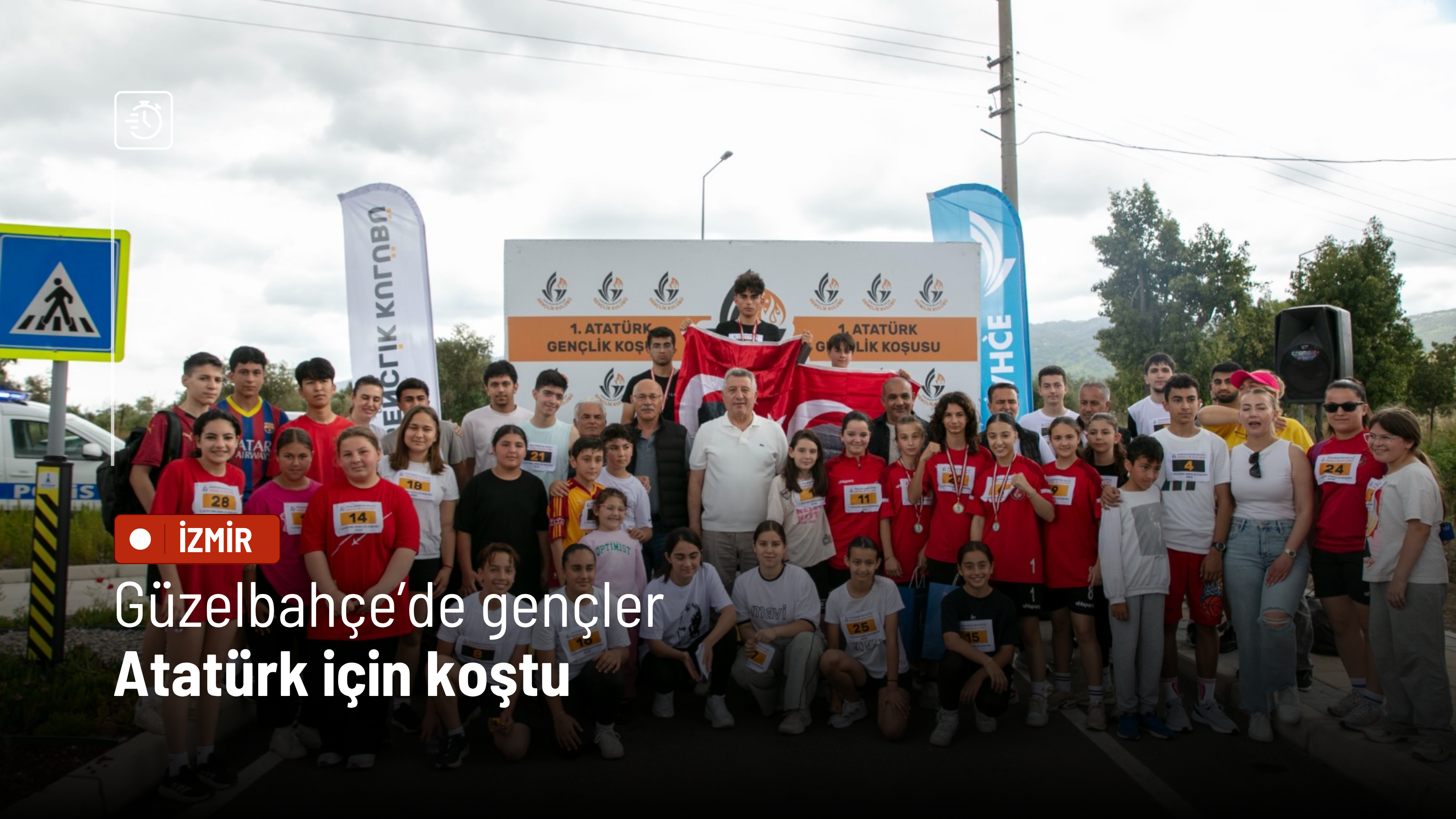 Güzelbahçe’de gençler Atatürk için koştu
