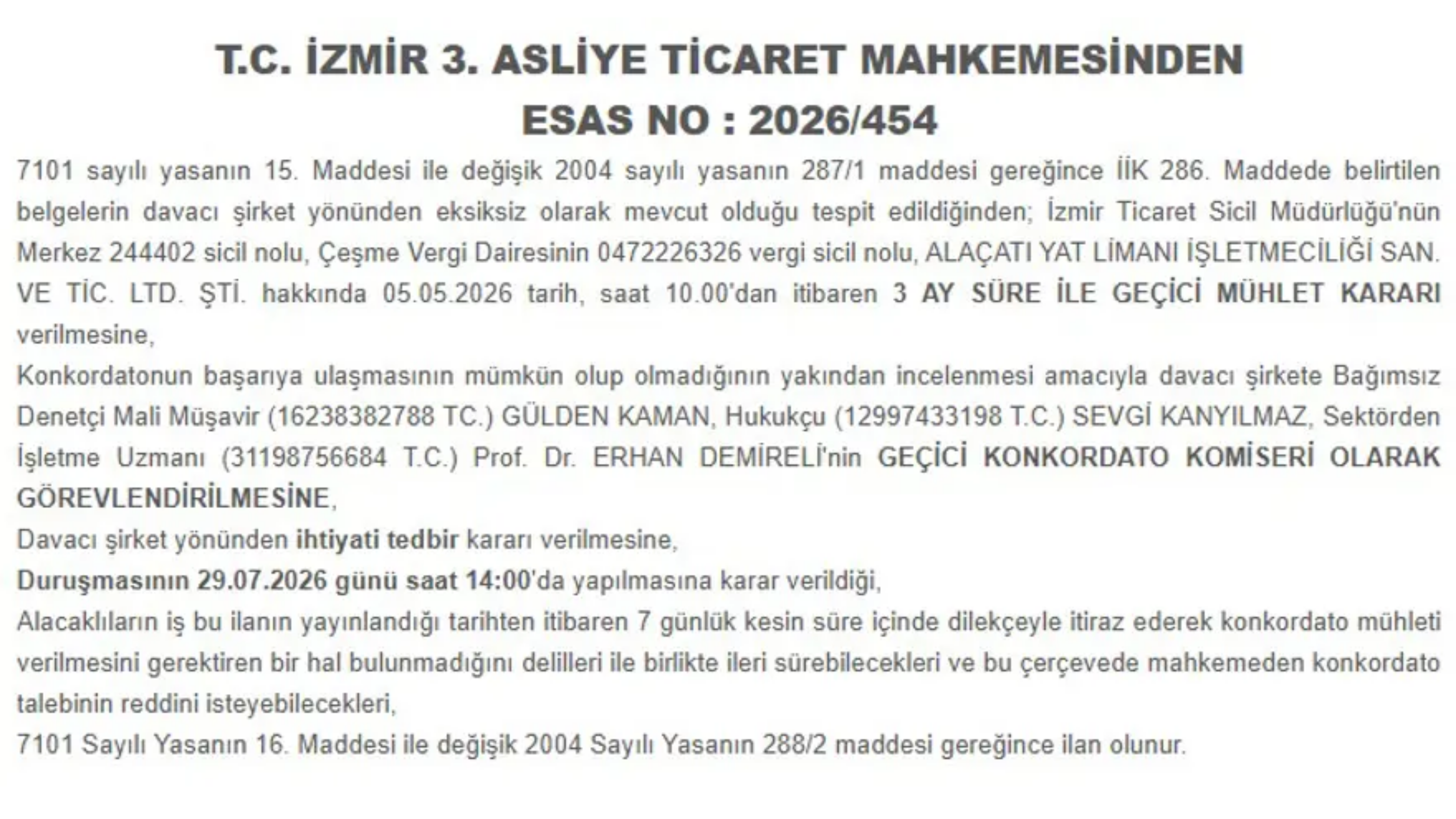 Marina Iflas Bayrağı Çekti