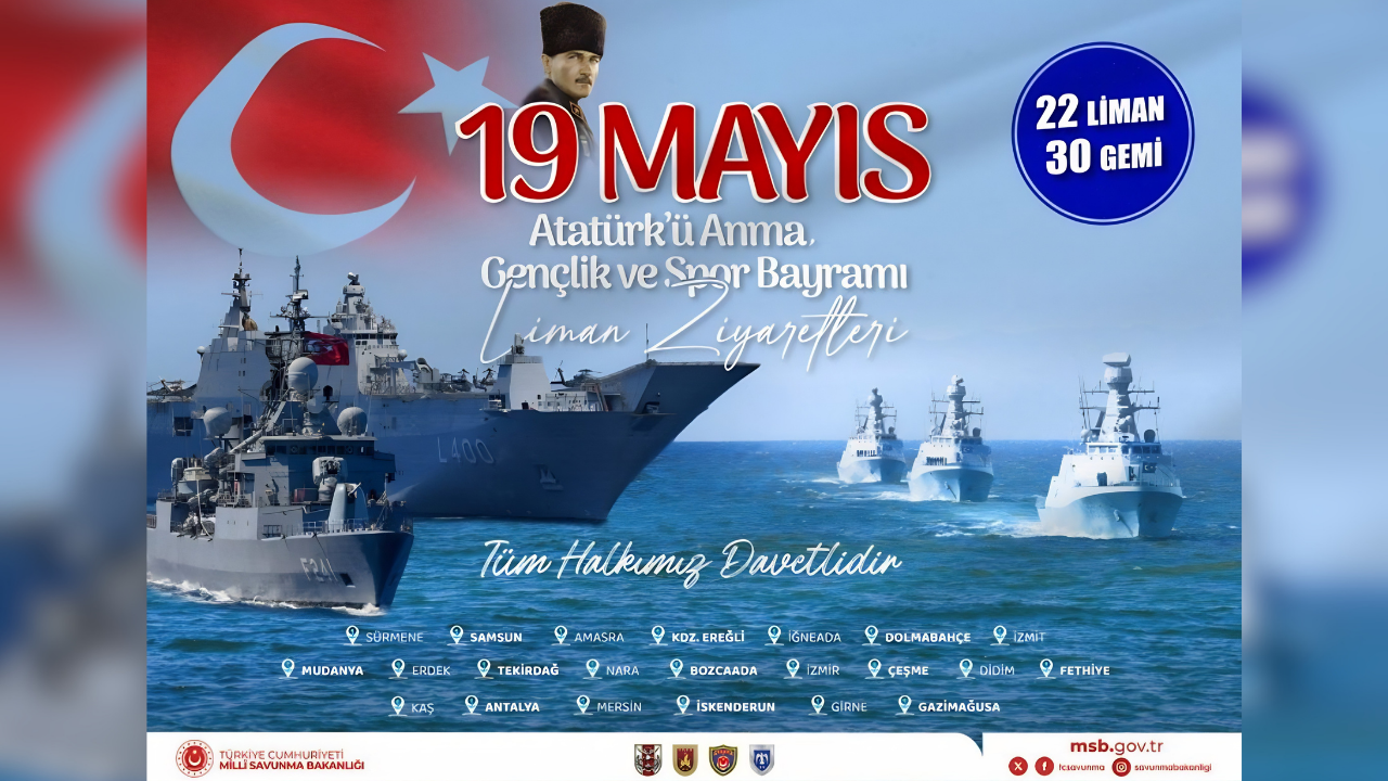 MSB'nin 19 Mayıs programında İzmir ve Çeşme'de listede!