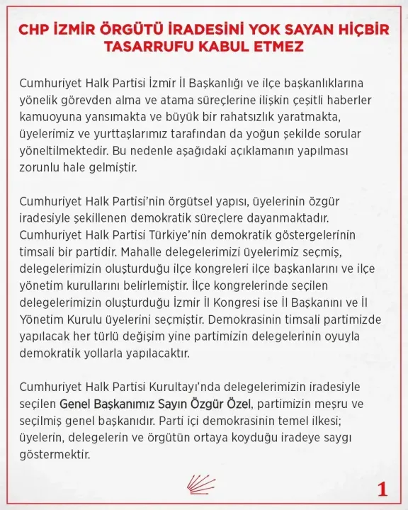 Chp Izmir Orgutu Ilce Ve Il Kongrelerinden Iptal Karari Soz Konusu Degil 3