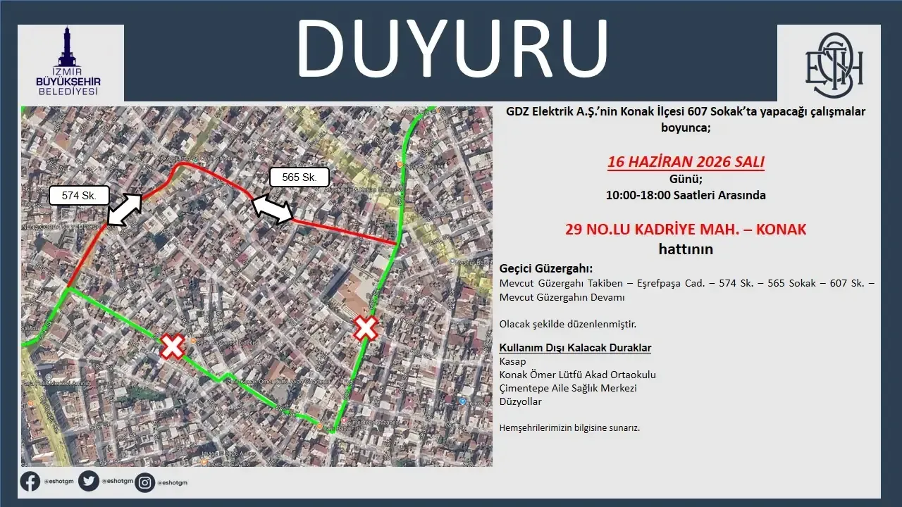 Konak Ta Eshot Hattinda Kritik Duzenleme Dort Durak Gecici Olarak Kapaniyor 3
