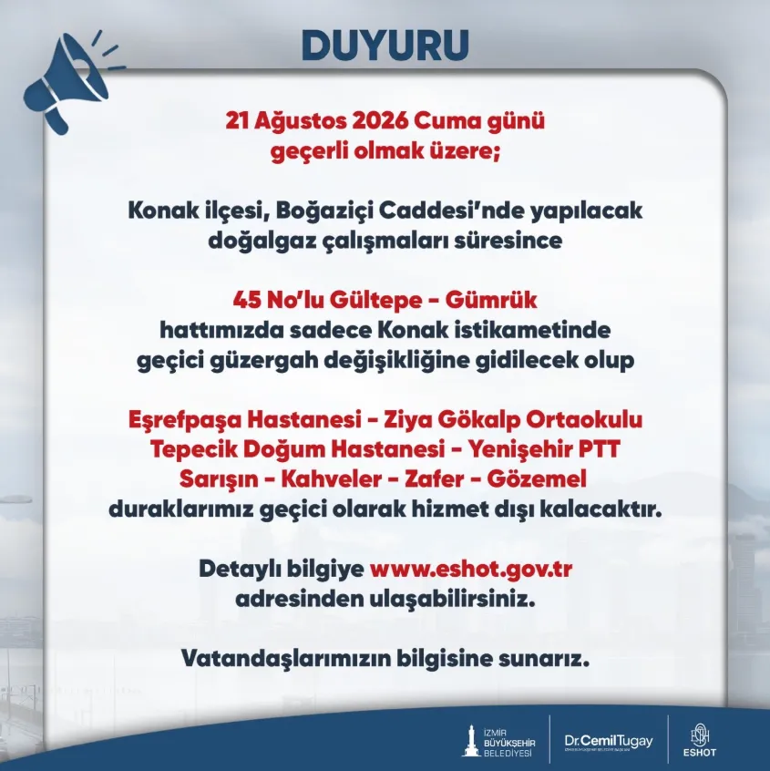 45 Nolu Hat Düzenleme