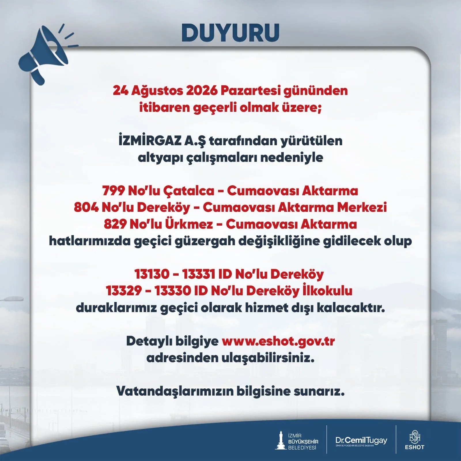 Eshot Güzergah