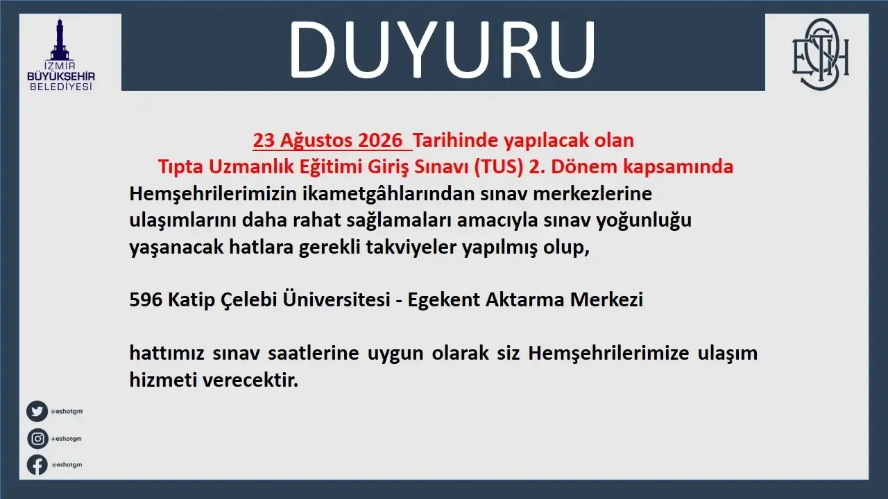 Eshot Tus Duyuru