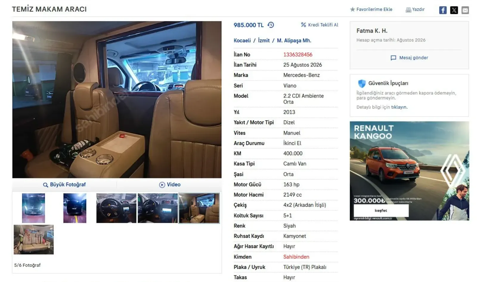 Makam Aracı Satış