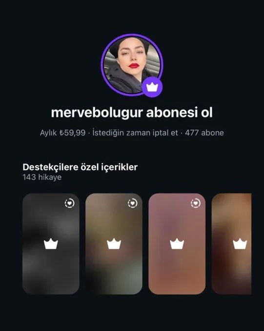 Merve Boluğur Ücretli Abonelik Sistemi
